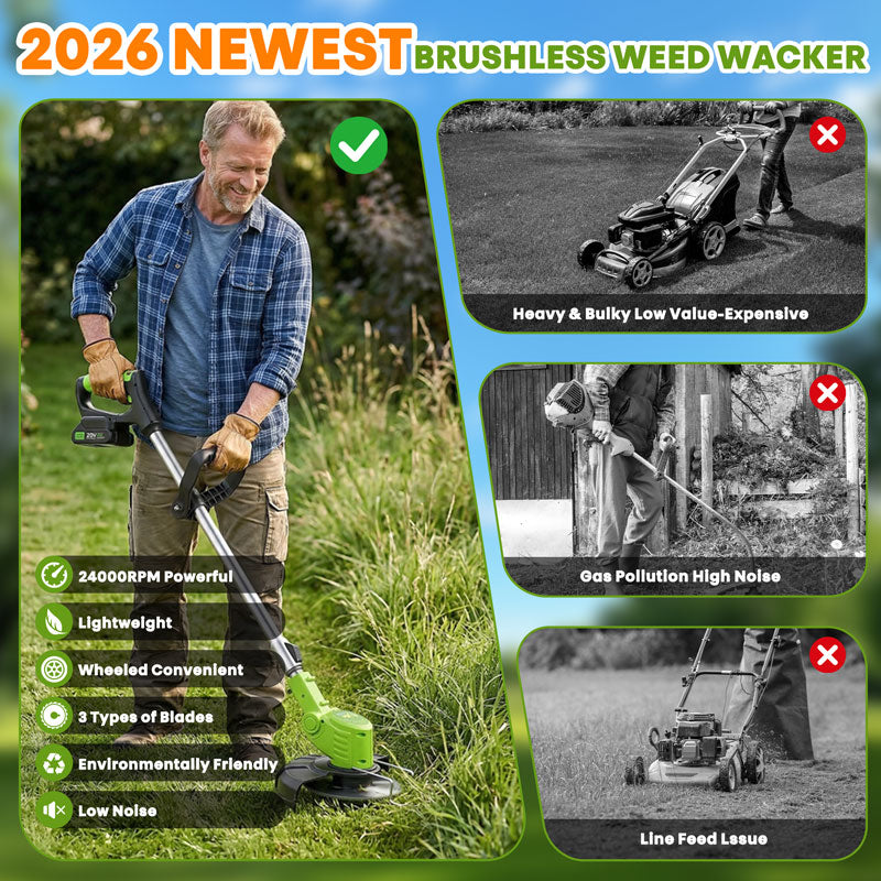 3-in-1 Height Adjustable Electrical Weed Cutter